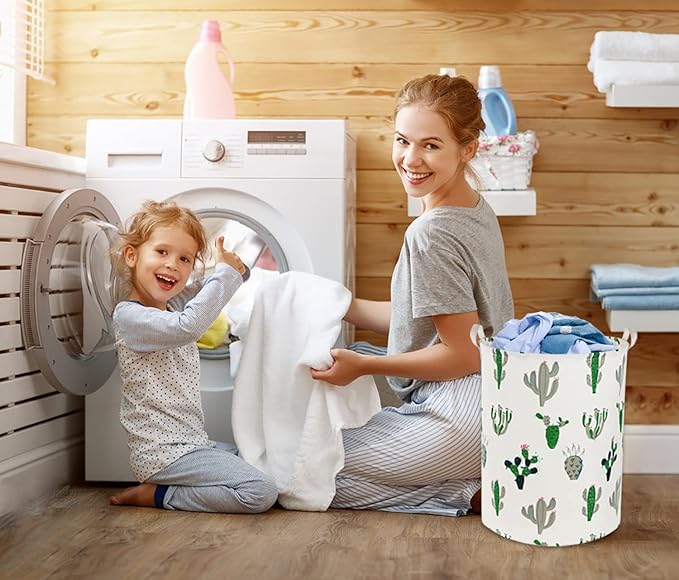 Kids Laundry Basket Kids Hamper Baby Laundry Hamper Toy Storage Bin for Boys Room Decor Nursery Hamper Gift Baskets for Bedroom Bathroom(Green and Gray）