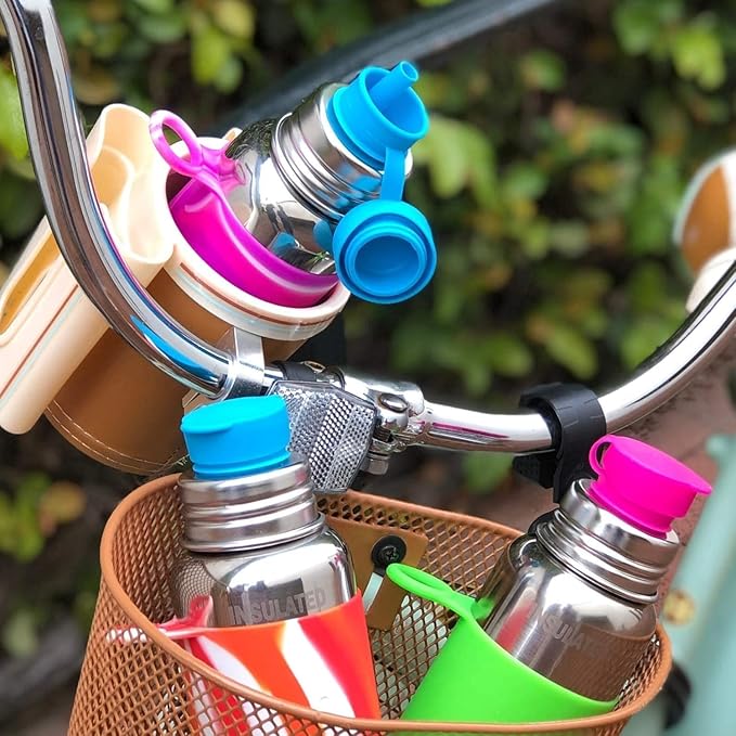 Pura Sport Big Mouth Silicone Sport Top Lid - Plastic-Free, Spill-Leak Proof, Medical-Grade, Fits All Bottle - Moss