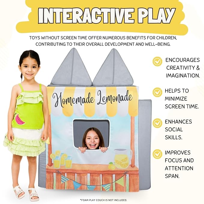 Play Panel for Childrens Foam Sofa Kids Couch (Lemonade Stand)