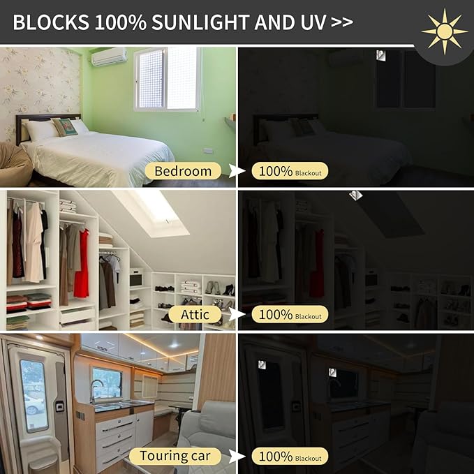 Portable Blackout Shades 100% Blackout Curtains for Bedroom Small Window Curtains No Light Kitchen Windows Insulated for Nursery for Baby Travel Curtain,Black,56" W x 160" L,1 Panel