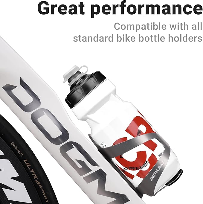 Bike Water Bottle 21oz Bicycle Water Bottle for 5hrs Insulation Sports Squeeze Water Bottle with Leakproof DesignFits Most Bike Cages (Red 21)