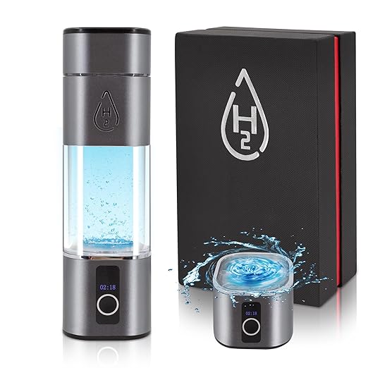 Hydrogen Water Bottle - Hydrogen Water Bottle Generator - Ion Bottle Hydrogen Water Ionizer - Water Hydrogenator - 5 Minutes Rapid Electrolysis Hydrobottle, Suitable for Traveling, Exercise, Gifting.