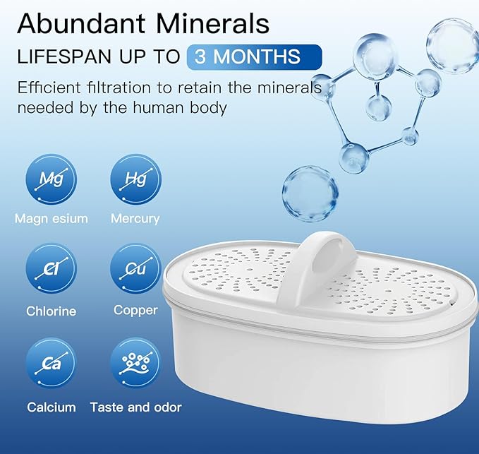 Replacement Filters for All Waterdrop® Pitcher Filtration System, Fits Waterdrop® WD-PF-01A Plus, WD-PT-05, WD-PT-04, WD-PT-61B, Last Up to 3 Months or 200 Gallons (Pack of 1)