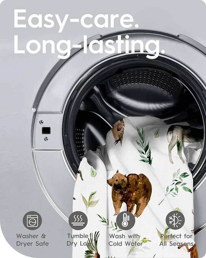 Pack N Play Sheets Fitted, TotBasic Ultra Soft Woodland Mini Crib Sheets, Premium Jersey Knit Pack and Play Sheets, Stretchy Neutral Play Yard Sheets for Pack and Play Mattress, 2 Pack (Animal Safari)