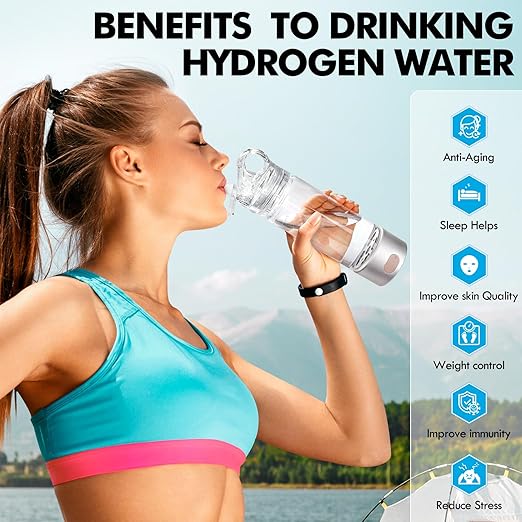 Hydrogen Water Bottle 2024 Hydrogen Water Bottle Generator with LED Display 2000ppb+ Water lonizer Hydrogen Water Machine for Home, Office, Travel, Daily Drinking