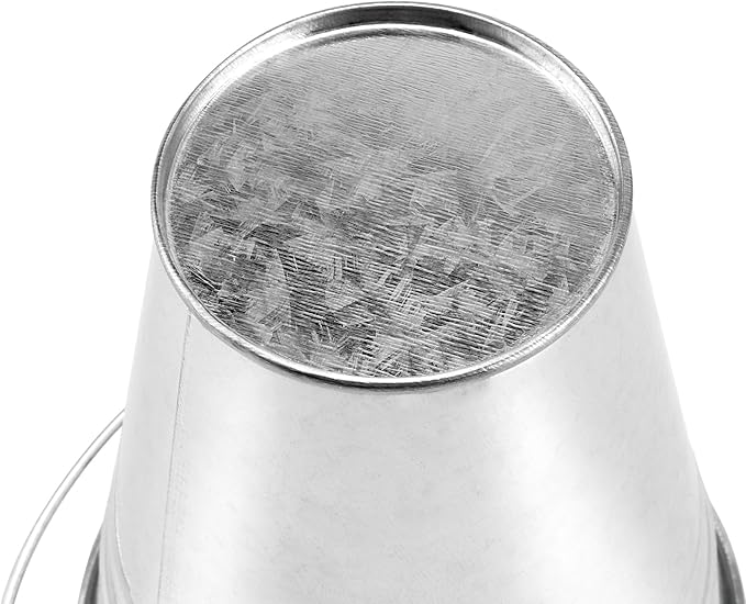 SINJEUN 40 Pack 4.5 x 5 Inch Galvanized Metal Buckets, Silver Metallic Pails with Handle, Mini Tinplate Tin Pails for Craft, Ice, Candy Snack, Flower Decoration