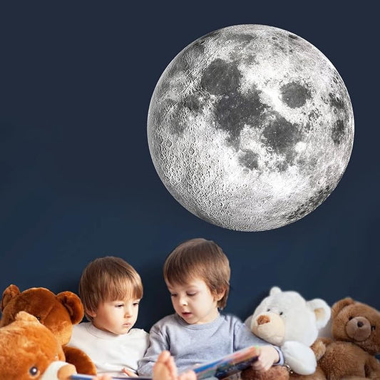 Moon Wall Stickers, Full Moon Universe Space Wall Sticker, Large Size Planet Wall Decal, Space Wall Decor for Bedroom Classroom Playroom Nursery Birthday Gift Idea