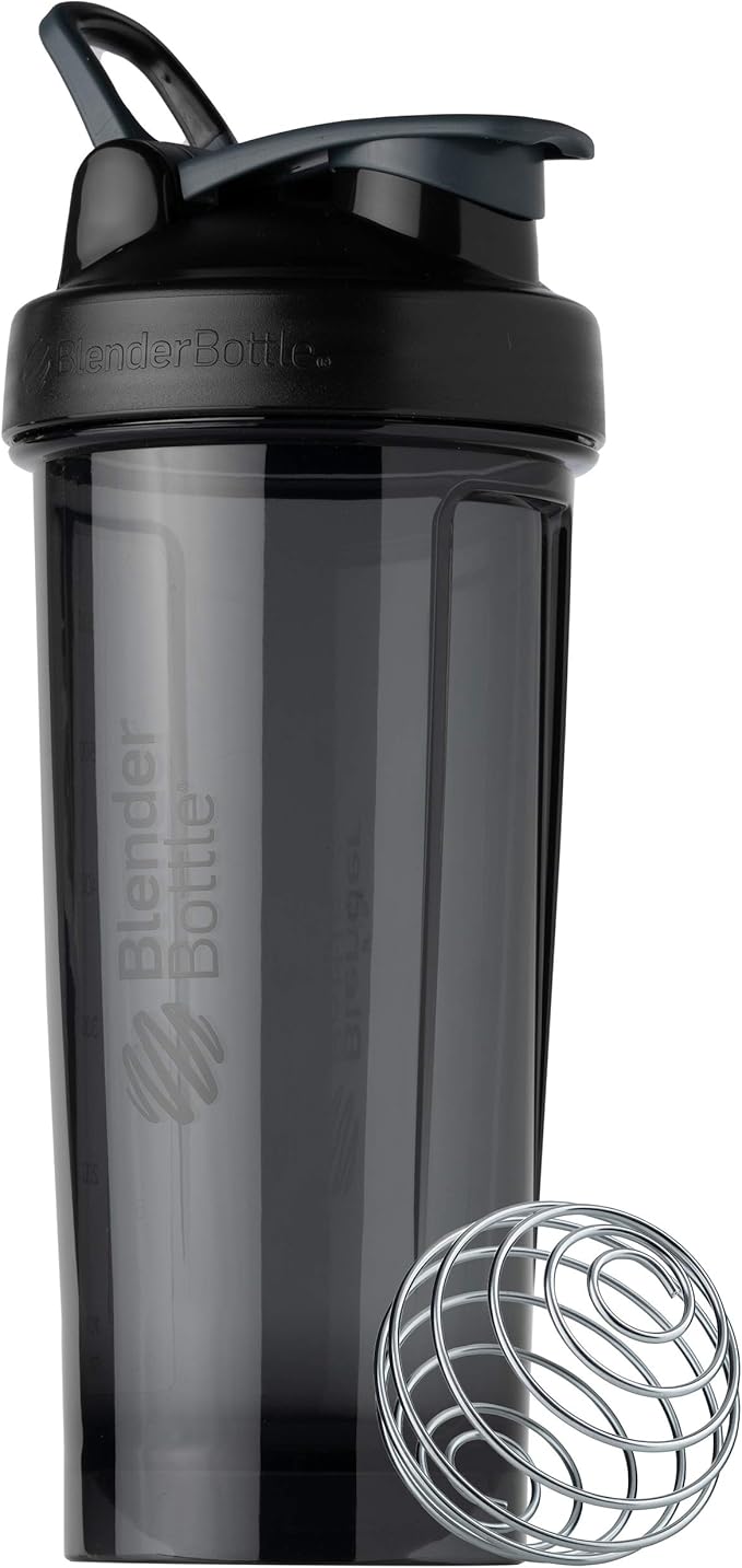 BlenderBottle Shaker Bottle Pro Series Perfect for Protein Shakes and Pre Workout, 28-Ounce, Black