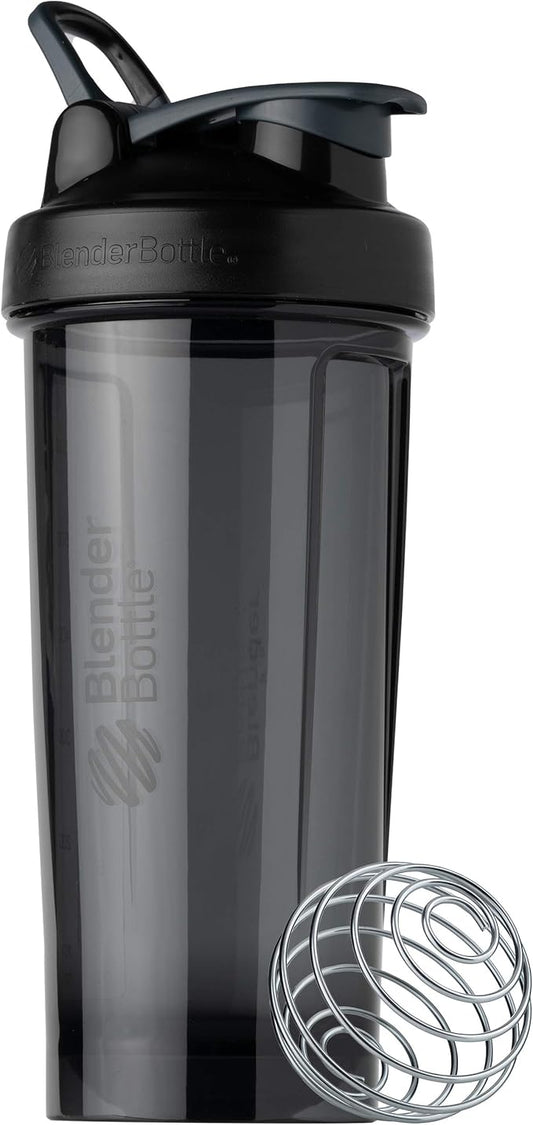 BlenderBottle Shaker Bottle Pro Series Perfect for Protein Shakes and Pre Workout, 28-Ounce, Black