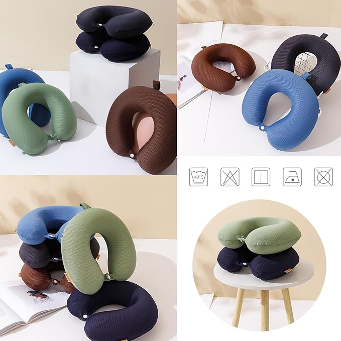 Neck Pillow Cover, Travel Neck Pillow Cover, Travel Neck Pillow Case Cover, Travel U Neck Pillow Cover, Soft and Smooth, Neck Pillow Replacement Cover (Only Pillow Covers, no Filler)