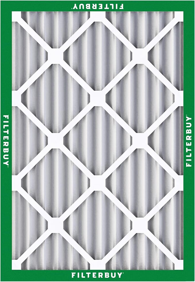 Filterbuy 18x24x2 Air Filter MERV 8 Dust Defense (12-Pack), Pleated HVAC AC Furnace Air Filters Replacement (Actual Size: 17.38 x 23.38 x 1.75 Inches)