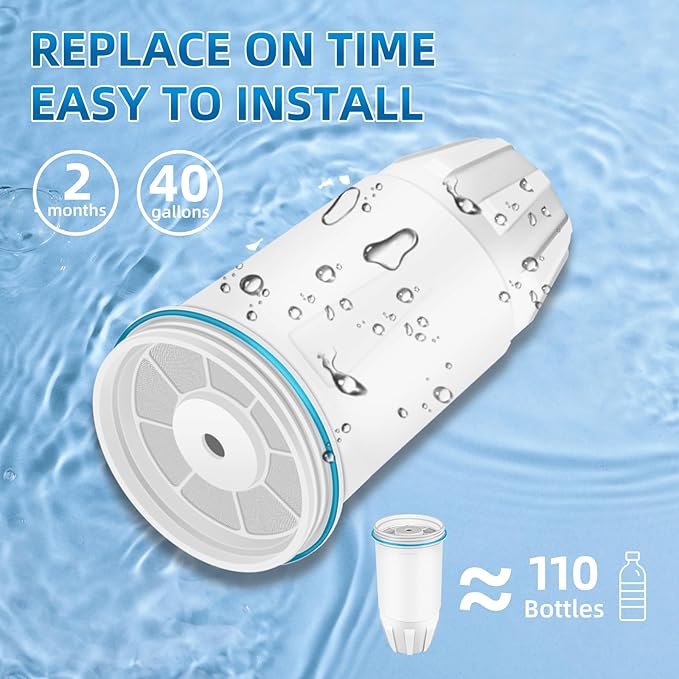 Water Filters Replacement for Zero Pitchers and Dispensers, Multi-Stage Filter System Reduce Lead,0 TDS, 4 pack