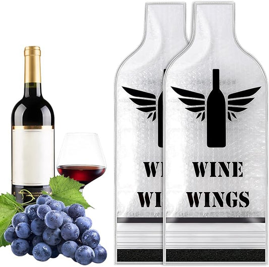 Wine Bags for Travel, 2 Set Reusable Wine Bottle Travel Protector Bags, Airplane Car Cruise,Double Layer Leak Proof, wine bottle travel protector bags, Travel Wine Bags for Suitcase Luggage