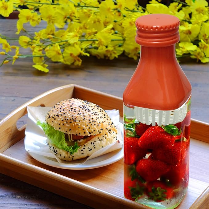 evron 21oz Fruit Infuser Water Bottle,Infusion Water Pitcher Bottle,Detachable Large Opening for Easy Fruit Adding & Cleaning Designed (21 oz Orange)