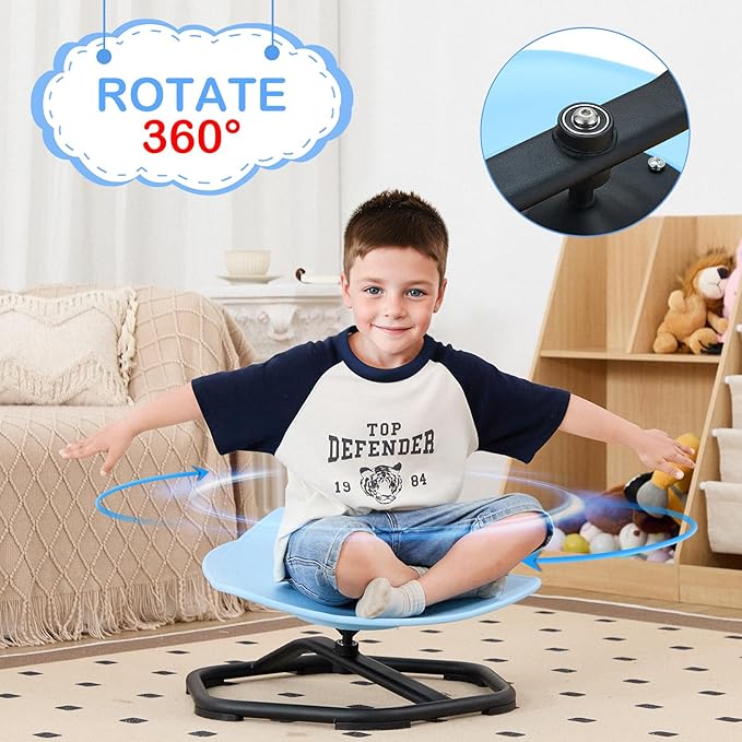 Spinning Sensory Chair, Shield Modeling Sensory Spinning Chair for Kids, Playing Like Captain America Sensory Toys for ADHD and Autism