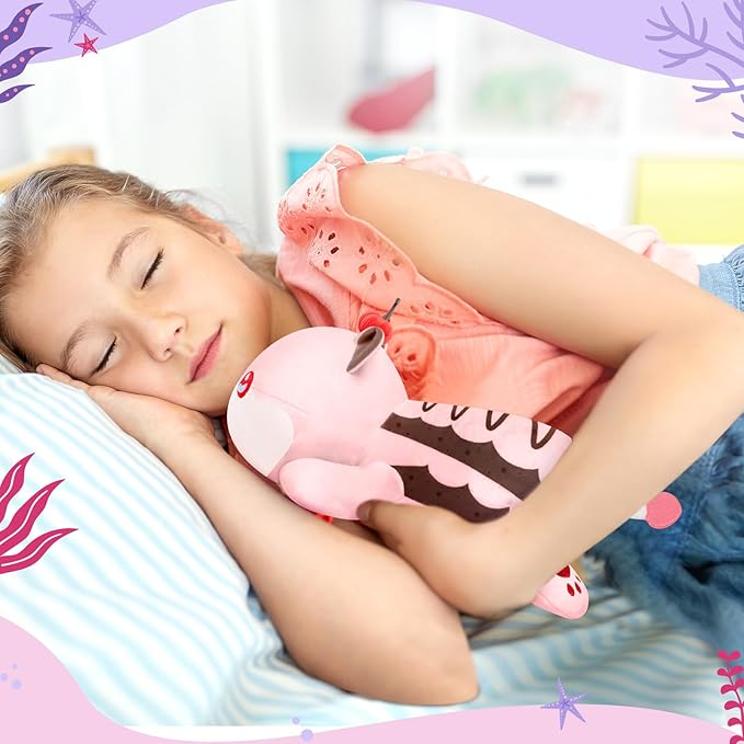 Cute Cat Plush Pillow, Kawaii Plushies Sweet Cat Stuffed Toys, Squishy Plushies, Cuddle Plush Pillow for Boys & Girls