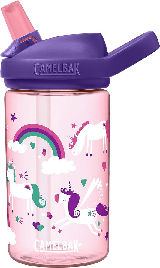 CamelBak Eddy+ 14oz Kids Water Bottle with Tritan Renew – Straw Top, Leak-Proof When Closed