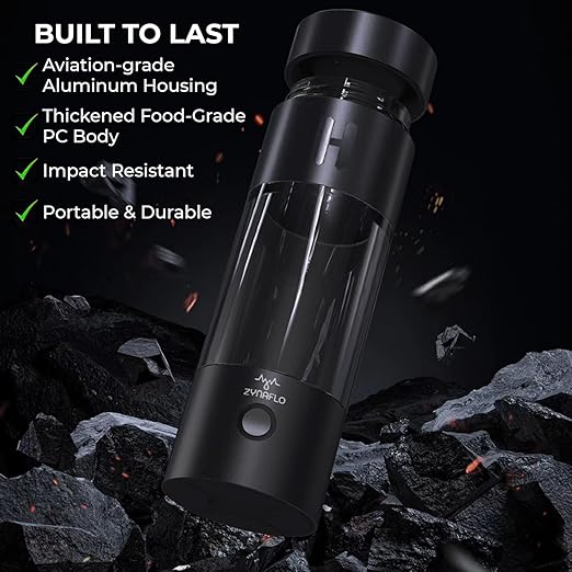 H2-Pro Hydrogen Water Bottle Generator with Latest SPE-PEM Technology (Rose Gold)