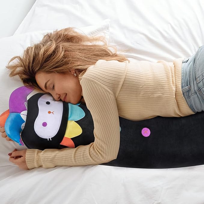 Long Cat Plush Body Pillow, 28” Cute Clown Axolotl Stuffed Animals Kawaii Soft Plushies, Joker Axolotl Plush Pillow Doll Toy Gift for Girlfriend