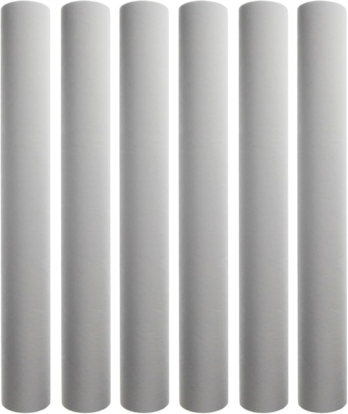 Tier1 10 Micron 20 Inch x 2.5 Inch | 6-Pack Spun Wound Polypropylene Whole House Sediment Water Filter Replacement Cartridge | Compatible with Pentek PD-10-20, Hydronix SDC-25-2010, Home Water Filter