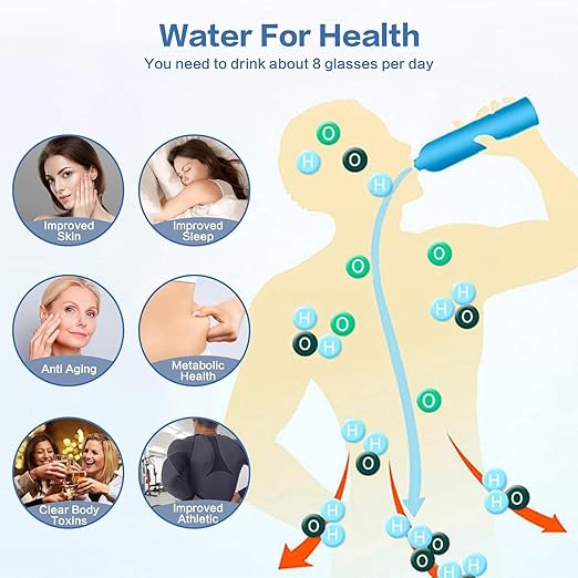 Hydrogen Water Bottle Generator with Filter - Rechargeable Portable, Reusable Ionizer for Clean, Healthy Hydrogen Water Gifts for Him Her, Hydrogen Water Machine for Home Travel Office Exercise