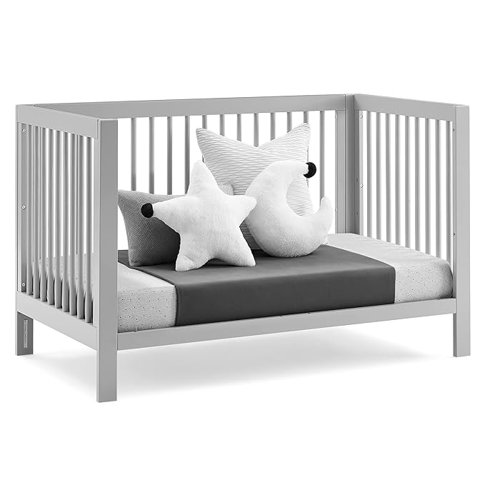 GAP babyGap Charlie 6-in-1 Convertible Crib - Greenguard Gold Certified, Grey