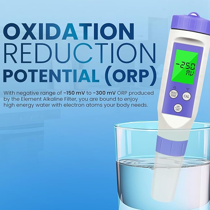 Elements Inline Antioxidant Alkaline Water Filter 11" x 2.5" with 1/4" Quick Connects Replacement or Add-on for pH Balance and Restore Minerals in Reverse Osmosis RO System