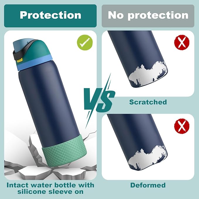 Silicone Boot for Owala Water Bottle 24 oz 32 oz 40 oz, Anti-Slip Protective Sleeve for FreeSip/Twist/Flip Stainless Steel Water Bottles Accessories