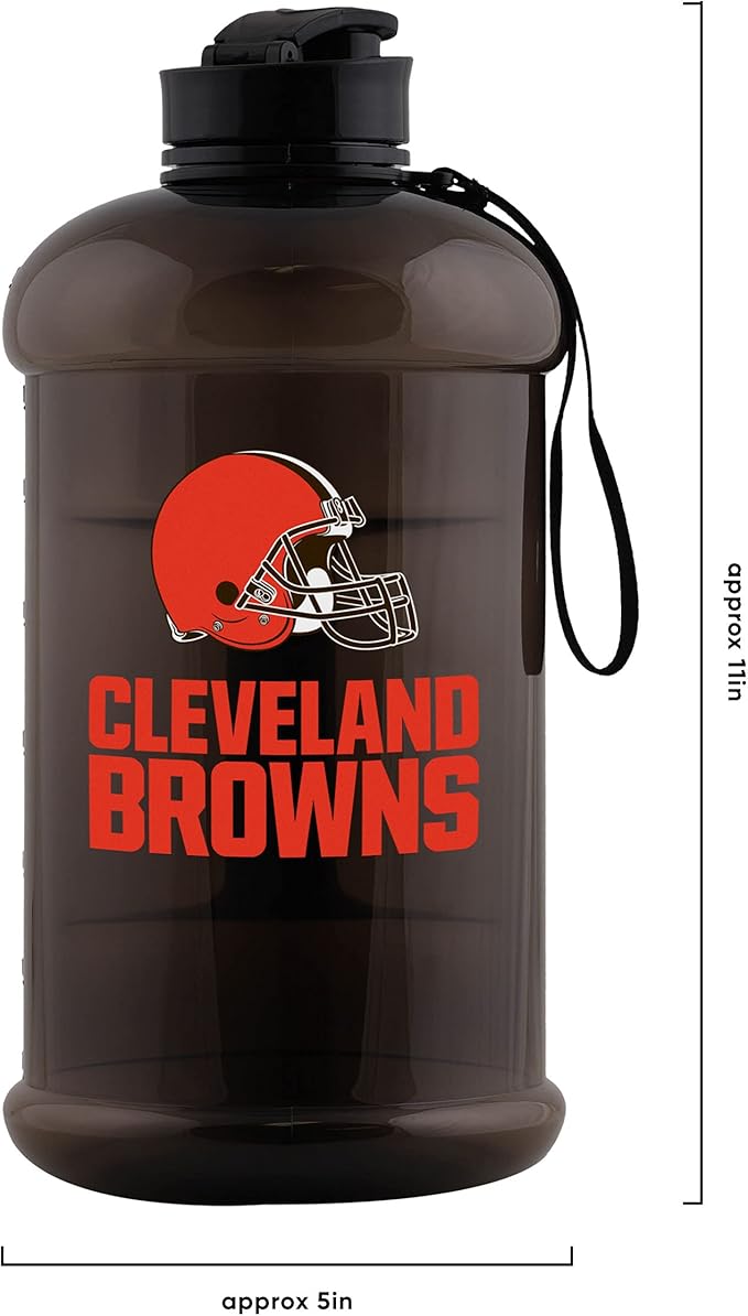 FOCO NFL Team Logo 2L Plastic Clear Large Sports Water Bottle