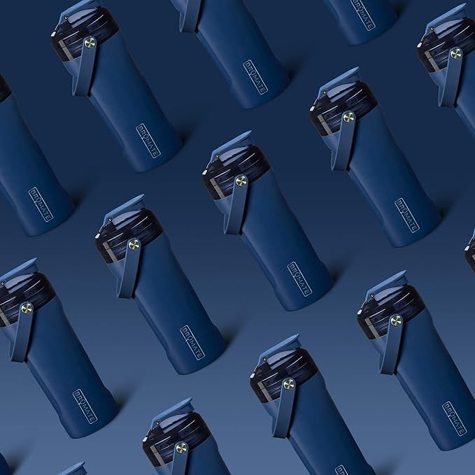 BrüMate MultiShaker Blender Shaker Bottle | 100% Leakproof Insulated Stainless Steel Shaker Bottle | Protein Shaker Bottle, and Pre Workout Bottle for the Gym | 26oz (Matte Navy)