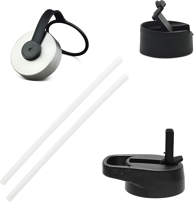 IRON °FLASK Sports Water Bottle - Wide Mouth with 3 Straw Lids - Stainless Steel Gym & Outdoor Bottles for Men, Women & Kids - Double Walled, Insulated Thermos, Metal Canteen - Peach, 64 Oz