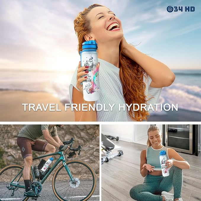 Potter Movie Water Bottle 32 oz with Time Marker, The Stories We Love Best Motivational Bottle, Funny Gifts for Movie Lovers, Gifts for Women