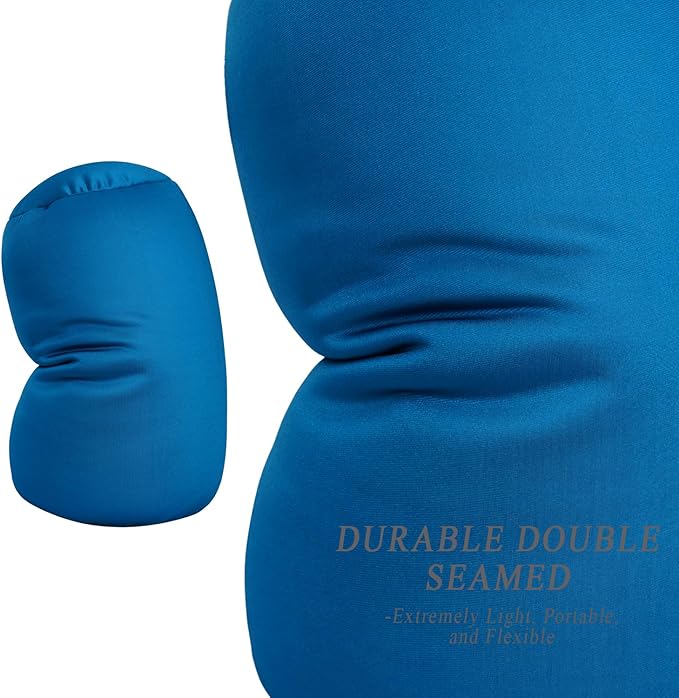 Microbead Body Pillow, Tube Microbead Bolster Bean Smooth Cool Pillow Neck Cervical Roll Pillow for Sleeping 7 x 12Inch Throw Travel Pillow (Pine Green)