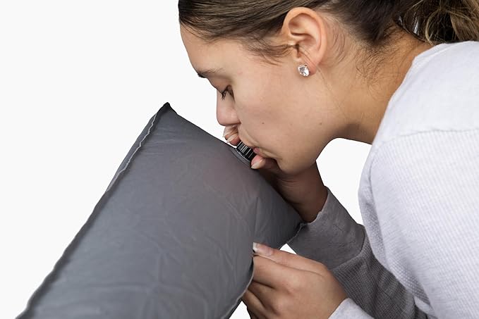 Self-Inflating Bed Wedge Pillow | Lightweight for Travel | Wedge Pillow for Sleeping and Acid Reflux, Heartburn, and GERD Pillow (TWDPRO2, 22 Inch)