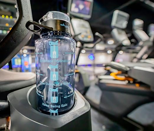 Epic Nalgene Filtered Motivational Water Bottle | Water Bottles With Times To Drink | USA Made Bottle and Filter | Dishwasher Safe | BPA Free with Time Marker | Removes 99.99% Tap Water Impurities