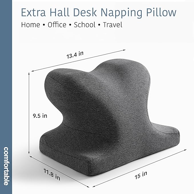 Extra High Desk Napping Pillow, Office Desk Napping Pillow, Neck and Back Support Desk Napping Pillow, Cervical Pillow, Calming Stress Relief Desk Hug Pillow, Ergonomic Memory Foam Napping Pillow