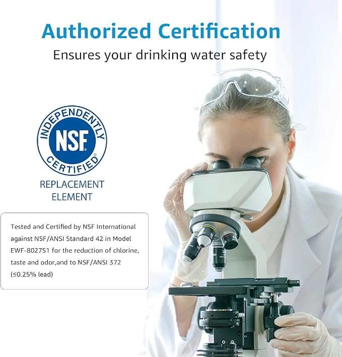 AQUACREST FQK2J Under Sink Water Filter, Replacement for GE FQK2J, FQK1K, 1320 Gallons Dual Flow Drinking Water Replacement Filters (2 Count)