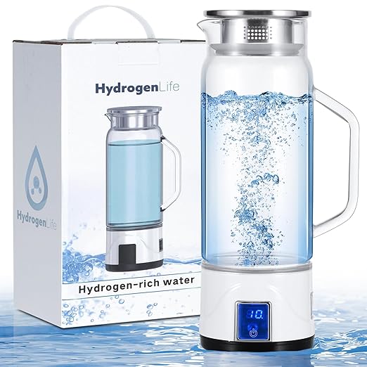 Large Hydrogen Water Bottle 2024, Upgraded Hydrogen Water Bottle Generator with Handle, 1L Large Capacity Hydrogen Water Ionizer Machine with PEM SPE Technology for Home/Office/Daily Drinking