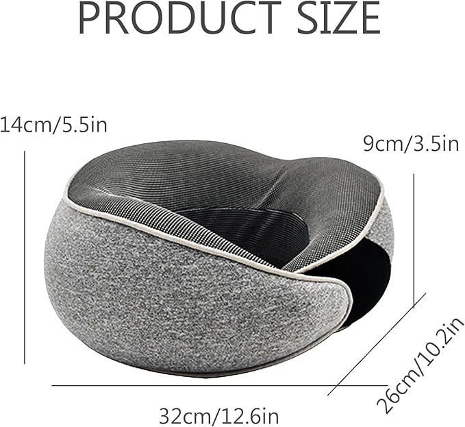 2024 New Neck Pillow, Wander Plus Travel Neck Pillow, Aircraft Memory Foam Travel Neck Pillow (Grey), OPZ-416 UPC-749799937905