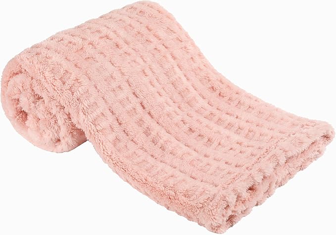 Sherpa Baby Blanket for Girls Toddlers Fleece Fluffy Fuzzy Blanket for Baby,Soft Warm Cozy Fleece Blanket,Receiving Blanket for Infant Newborn (pink, 30 * 40, waffle)