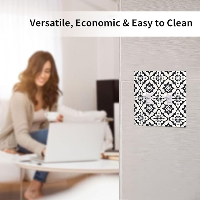 Black And White Funny Plastic Wall Plate Decorative Double Toggle Light Switch Cover For Women Girls Bedroom Kitchen Living Room