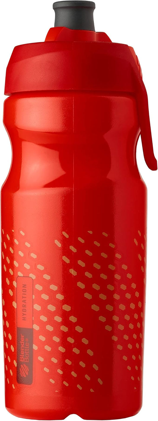 BlenderBottle Hydration Halex Squeeze Water Bottle with Straw, 22-Ounce, Red