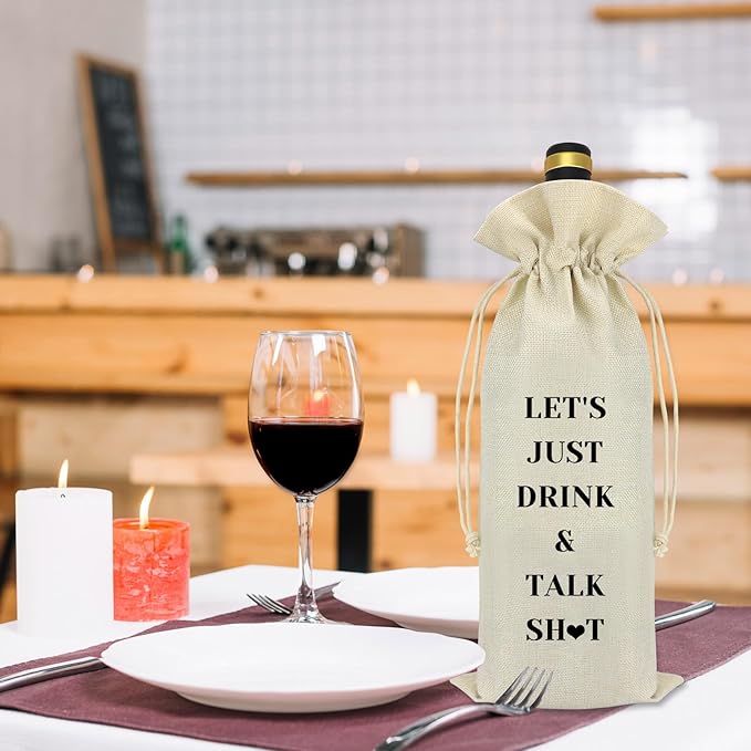 Wine Gift for Wine Lover Wine Bag Best Friends Friendship Gifts for Women Men Housewarming Gift Christmas Birthday Graduation Gift for Sister Bestie Coworker Funny Wine Themed Gift Wine Bottle Bag