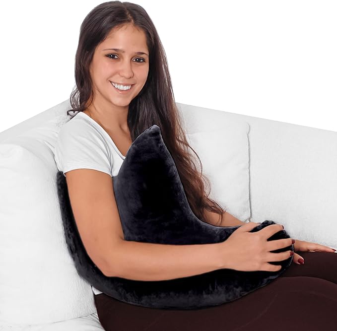 Rotator Cuff Pillow – Soft and Comfortable Shoulder Pillow for Shoulder Surgery – Ergonomic Uniquely Shaped Shoulder Pillow Relief Support – Double Zipper Cover – Machine Washable (Black)