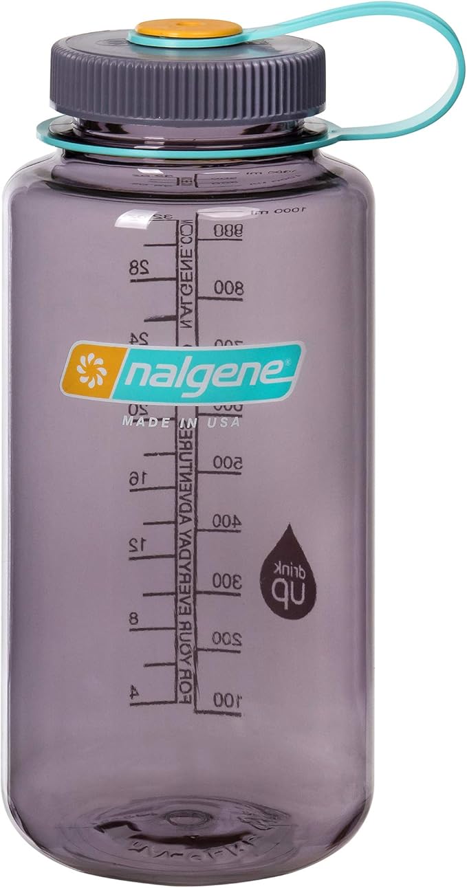 Nalgene Sustain Tritan BPA-Free Water Bottle Made with Material Derived from 50% Plastic Waste, 32 OZ, Wide Mouth