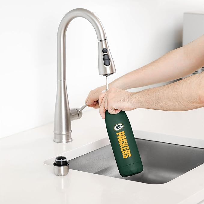 FOCO NFL unisex-adult NFL Team Logo Wordmark Chill Water Bottle