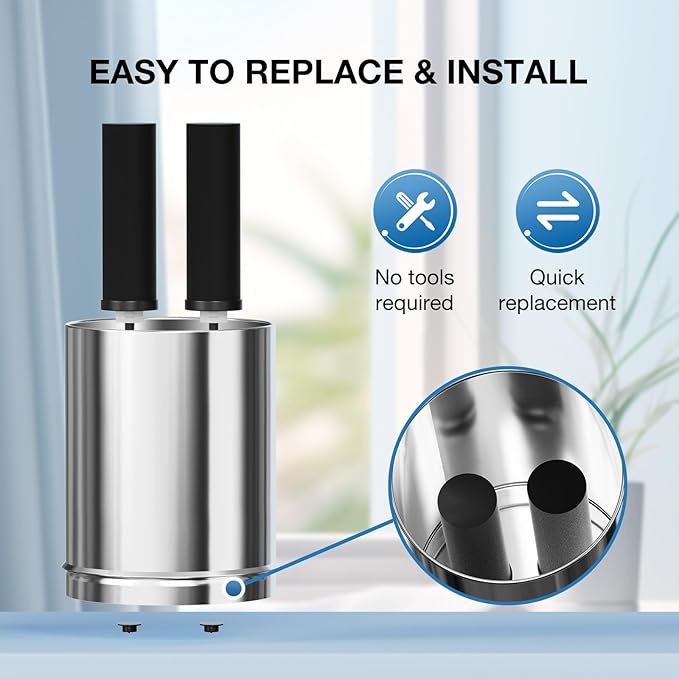 7" Ceramic Filter Activated Carbon Gravity Water Replacement Element (Black Carbon, 2)