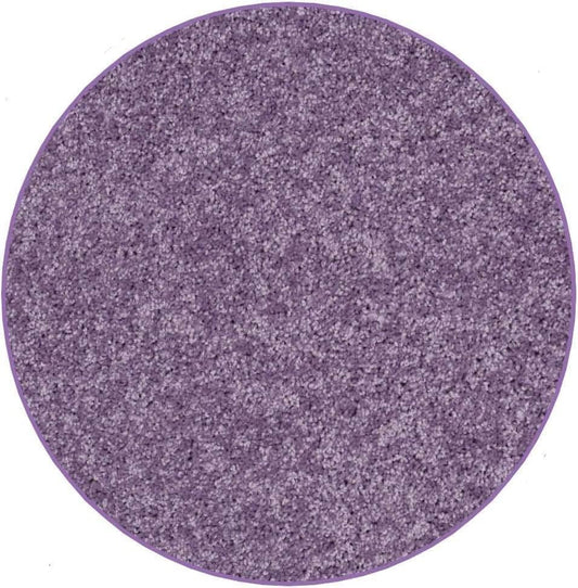 KOECKRITZ Soft and Colorful Kids Classroom Area Rugs (Passes Flammability Pill Test) Many Sizes and Bright Colors to Select from (4' Round, Lavender)