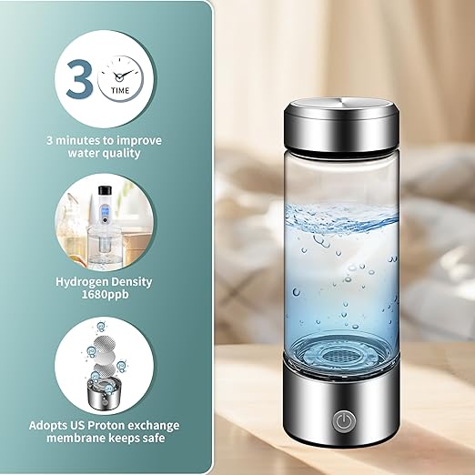 Hydrogen Water Bottle, Premium Hydrogen Water Bottle Generator, Suitable for Home, Travel, Sports and Healthy Gifting