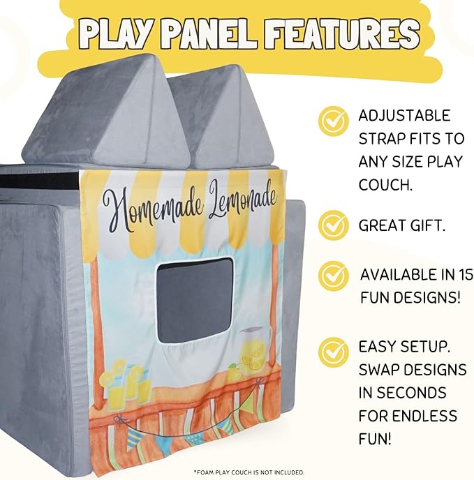 Play Panel for Childrens Foam Sofa Kids Couch (Lemonade Stand)